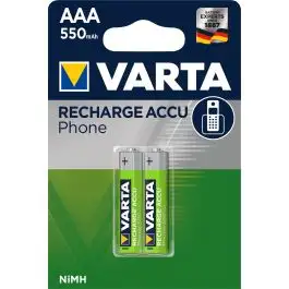 Accu téléphone AAA/HR03 550 mAh. Blister x2