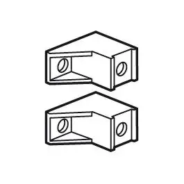 2 supports isolants - coffrets XL³160 reçoit barreau plat 12x2mm 004819