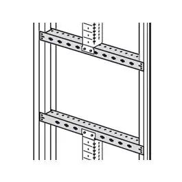 2 traverses fixes pour armoire XL³4000 longueur 600mm pour châssis partiel