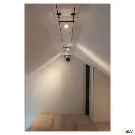 TENSEO, support mural 6 cm, intérieur, pour câble tendu T.B.T, noir, 2 pièces