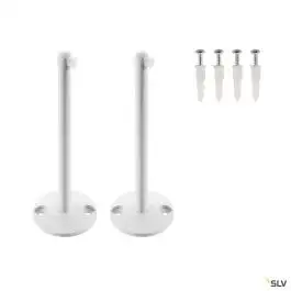 TENSEO, renvois plafond, intérieur, pour câble tendu T.B.T, blanc, 2 pièces