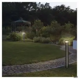 VAP SLIM 90, borne extérieure, inox brossé, E27, 20W max, IP44, inox 304