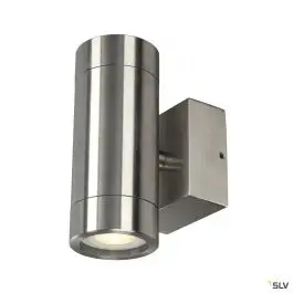 ASTINA STEEL, applique extérieure, inox, GU10/QPAR51, 2x 35W max, IP44, inox 304