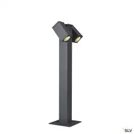 THEO PATHLIGHT, borne extérieure, double, anthracite, GU10, 2x 7W max, IP44