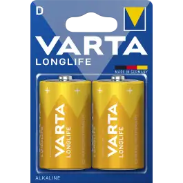 Pile Alcaline LONGLIFE LR20/D. Blister x2