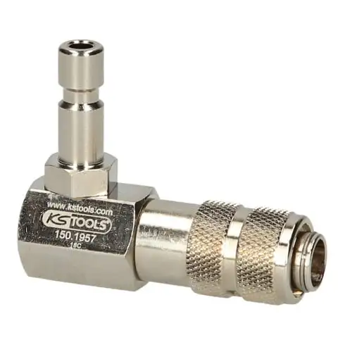 Adaptateur à baïonnette du système de refroidissement de KS Tools, coudé à 90