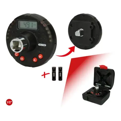Adaptateur de couple numérique KS Tools 1/2 pouce avec rapporteur, 6,8-135 Nm