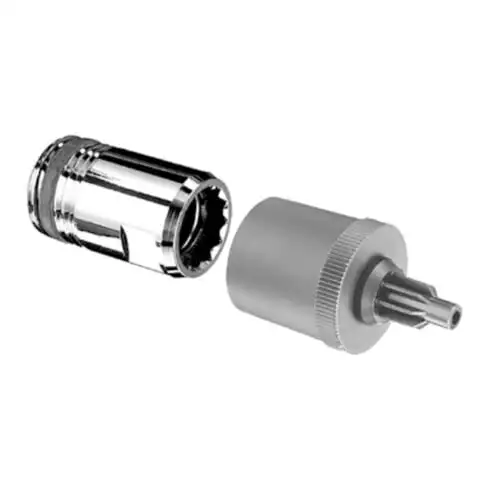 Adaptateur d'emboîtement QUICK avec technologie enfichable 1/2 chromé avec arbre ASAG longueur 35mm