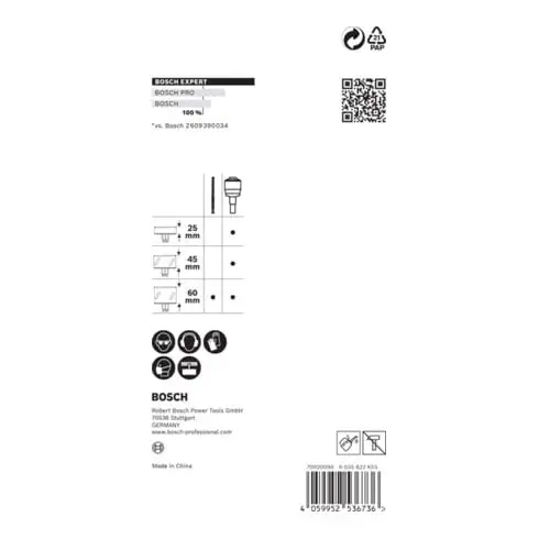 Adaptateur Power Change Plus Bosch Expert, 11 mm, mèche HSS-G, 7,15 x 105 mm