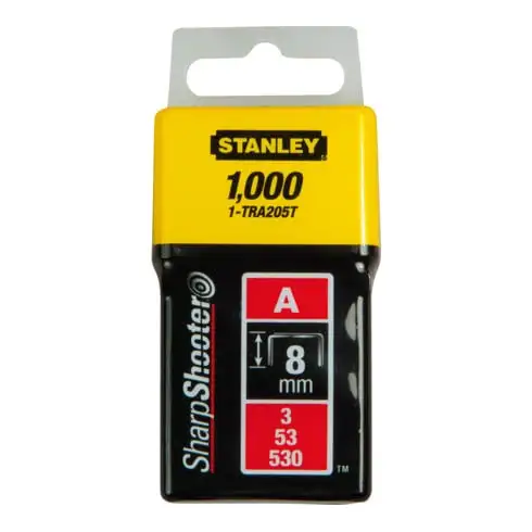 Agrafes Stanley type A 4mm 1000 pcs.