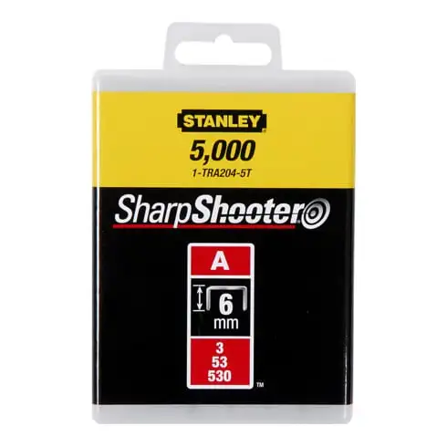 Agrafes Stanley type A 6mm 1000 pcs.