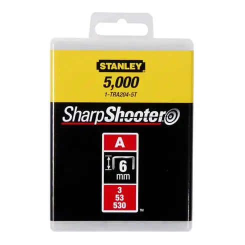 Agrafes Stanley type A 6mm 5000 pcs.