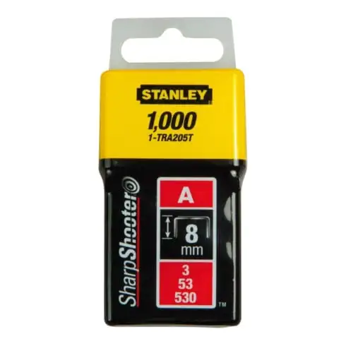 Agrafes Stanley type A 8mm 1000 pcs.