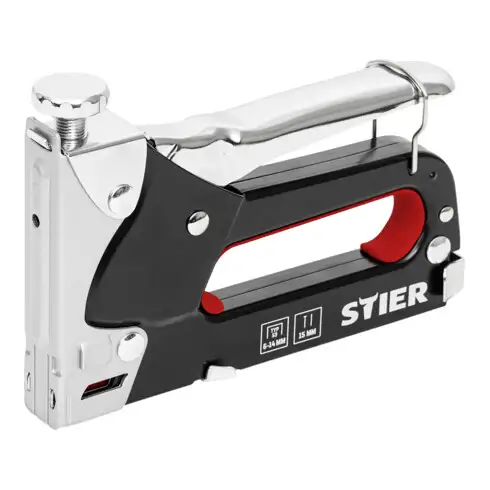 Agrafeuse manuelle combinée 3 en 1 STIER KHT-100 + 300 agrafes type 53
