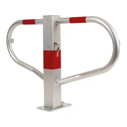 Arceau de parking rabattable STIER avec cadenas à cylindre, HxlxP 512x775x190 mm