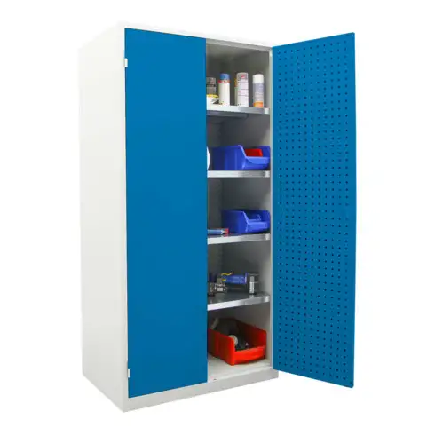 Armoire d'atelier STIER LP 1940x1000x600 mm, bleu gentiane