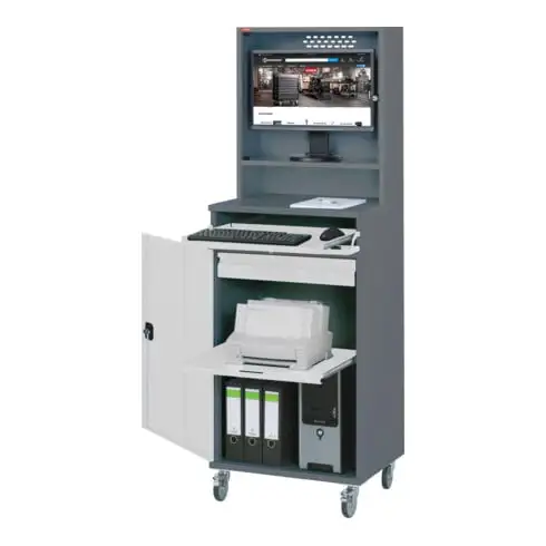 Armoire informatique STIER Premium, à roulettes, lxPxH 650x520x1 895 mm