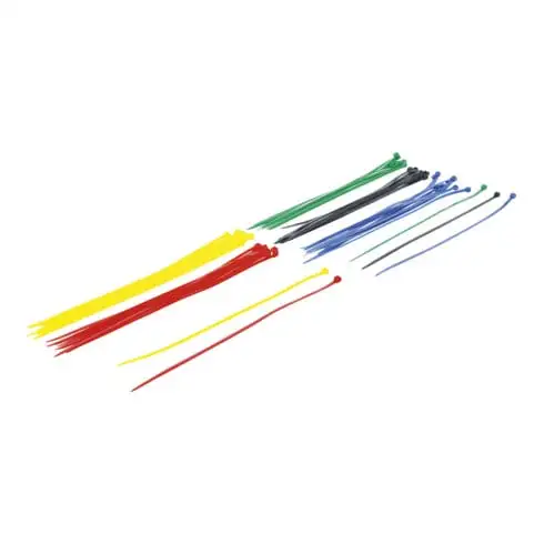Assortiment de colliers plastique multicolore 4,8 x 300 mm 50 pièces BGS