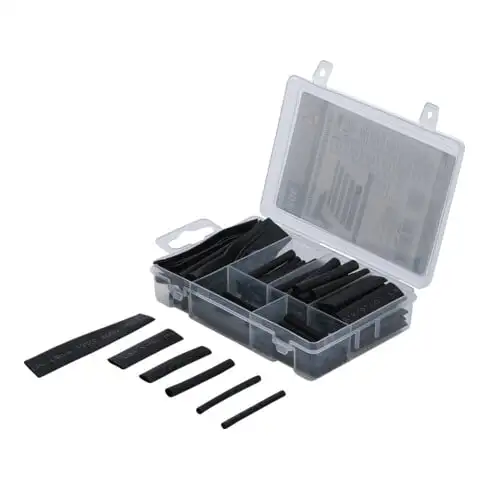Assortiment de gaines thermorétractables noir 90 pièces BGS Do it yourself