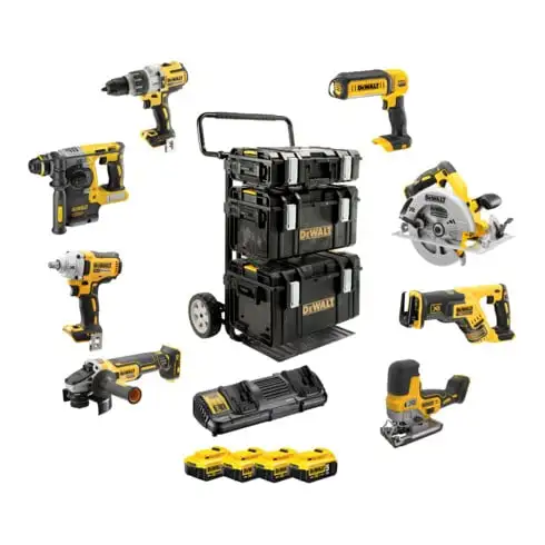 Batterie DEWALT Combopack 18 V / 5 Ah (8 pièces) DCK856P4-QW