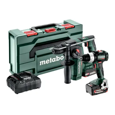 Batterie Metabo Set Combo Set 2.5.2 18V ; BS 18 LT BL + BH 18 LTX BL 16 ; metaBOX 145 L