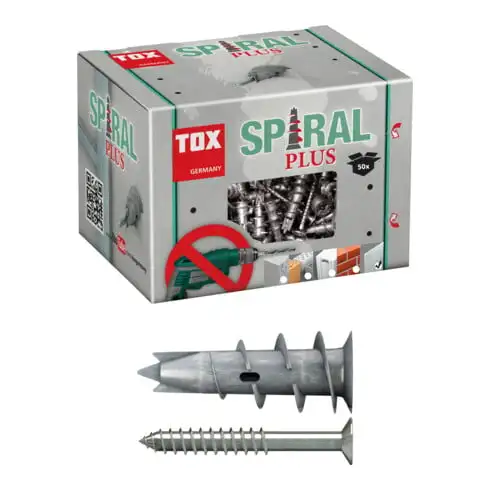 Bouchon pour plaques de plâtre TOX Spiral Plus 37-4 + vis 4,5 x 50 mm