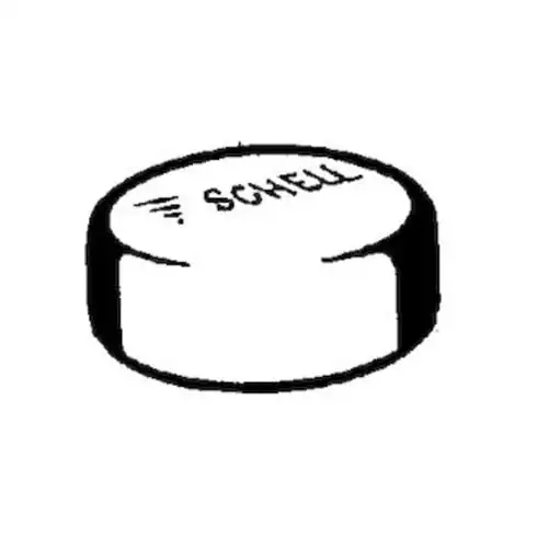 Bouton poussoir Schell chromé complet