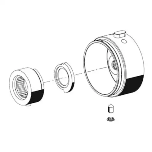 Bouton Schell pour thermostat chrome