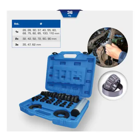 Brilliant Tools Kit de fixation de roulements de roues, nylon, 36 pcs