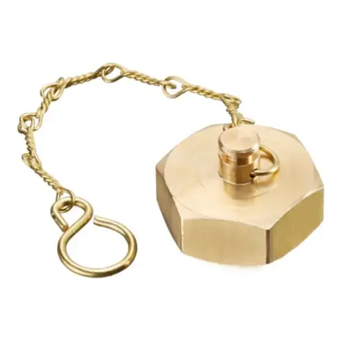 Capuchon d'étanchéité OV pour DN25 (R1 1/4 IG), avec joint et chaîne