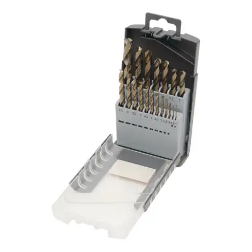 Cartouche de foret hélicoïdal HSS E 1-10/0,5 mm 19 pièces Kraftwerk