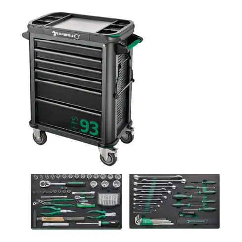 Chariot d'atelier Stahlwille 93/130 TTS 93 avec assortiment d'outils Premium 130 pcs.