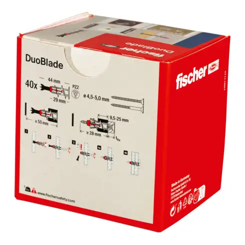 Cheville autoforeuse pour plaques de carton plâtre fischer DuoBlade