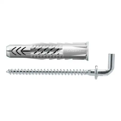 Cheville tous matériaux fischer UX 8 x 50 WH avec collerette et crochet droit