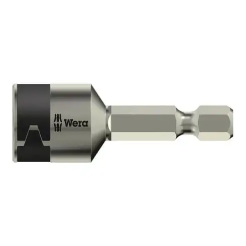 Clé à douille Wera 3869/4, acier inoxydable, SW (pouce) 3/8", longueur 50 mm