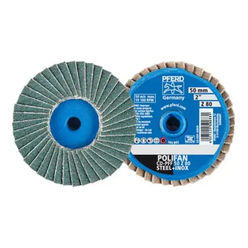Disque abrasif Pferd COMBIDISC Mini-POLIFAN K80 50mm pour acier trempé