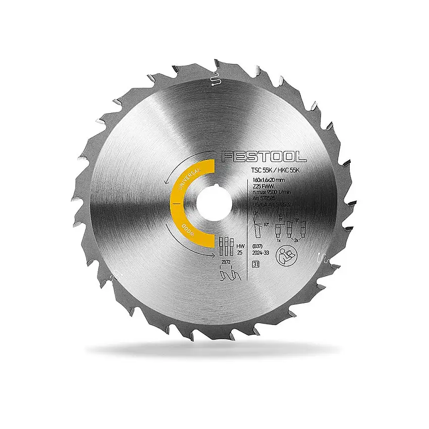 Festool - Lame de scie circulaire WOOD UNIVERSAL HW 160x1,6x20 FWW25 - 578585