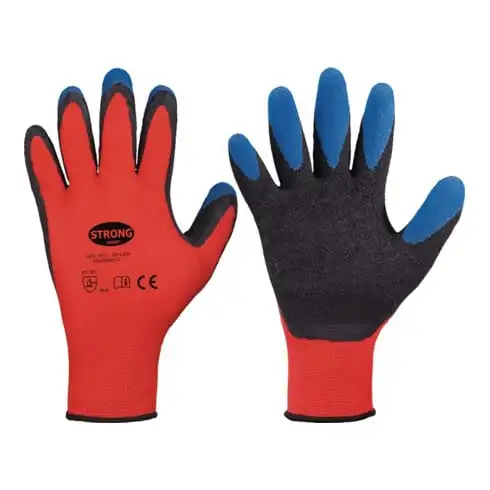 Gant TIP GRIP EN388 EN420 Taille 11 rouge/noir/bleu Support 100%PES maille fine