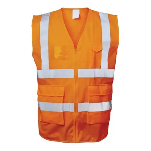 Gilet d'avertissement EWALD Gr.L orange 100%PES EN ISO 20471 Kl.EN ISO 13688 FELDTMANN