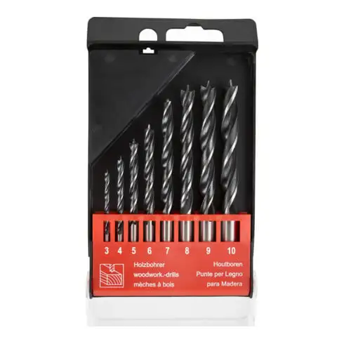 Jeu de 8 mèches à bois STIER, 3-10 mm