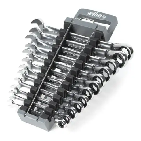 Jeu de clés à cliquet Wiha 13 pièces réversibles avec support (44661)