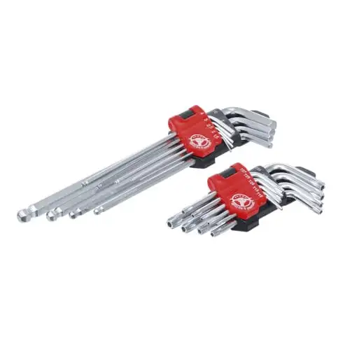 Jeu de clés coudées | longues | profil T (pour Torx) T10 – T50 BGS Do it yourself