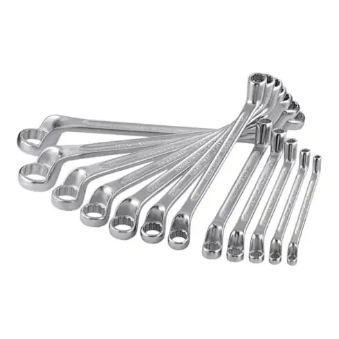 Jeu de clés polygonales doubles Stahlwille, fortement contre-coudées, 12 pièces