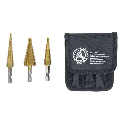 Jeu de fraises HSS à étages 3 - 20 mm 3 pièces BGS Do it yourself