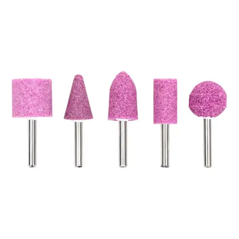 Jeu de meules sur tige STIER, corindon spécial, 6 mm, 5 pièces