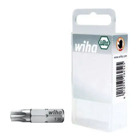 Jeu d'embouts Wiha Standard 25 mm TORX® 10 pièces 1/4" T20 en boîte