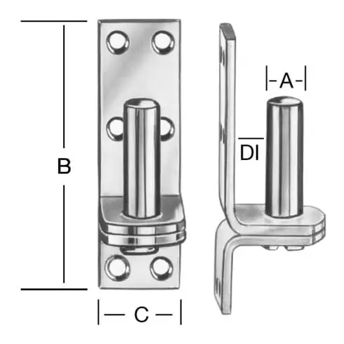 Vormann Kloben DI sur plaque 10x33x85mm bleu galvanisé