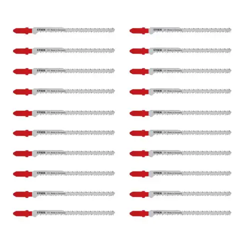 Lame de scie sauteuse STIER ST 95/2,2-3,2/1,45, bois pour coupes courbes extrêmes, double denture