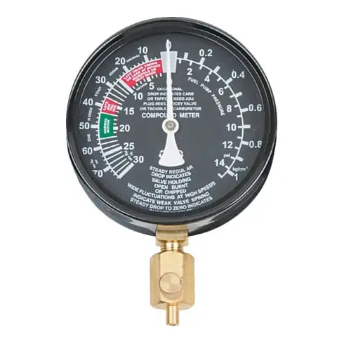 Manomètre KS Tools Ø 92mm monté sur plaque