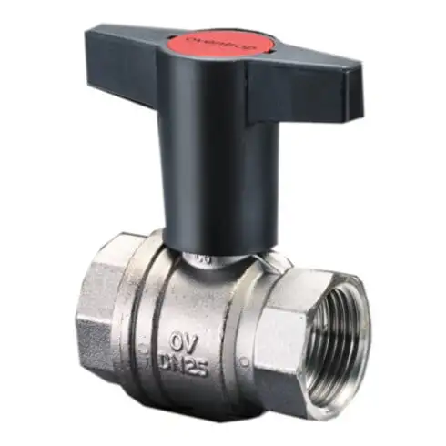 OV Robinet à boisseau sphérique Optibal DN 25 1, nickelé avec poignée à bascule